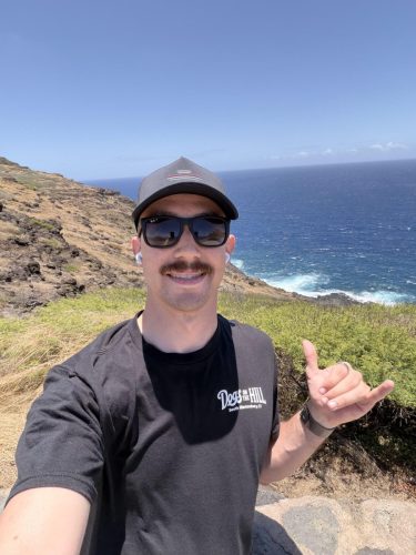 Dogs on the Hill in Makapu’u Point in Oahu Hawaii 